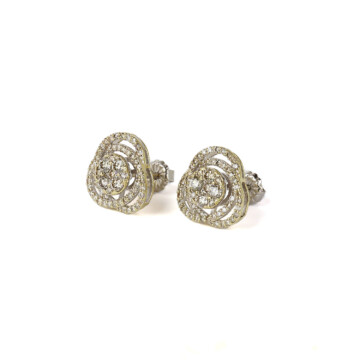Featured image of this Women’s 18k Yellow & White Gold Diamond Stud Earrings
