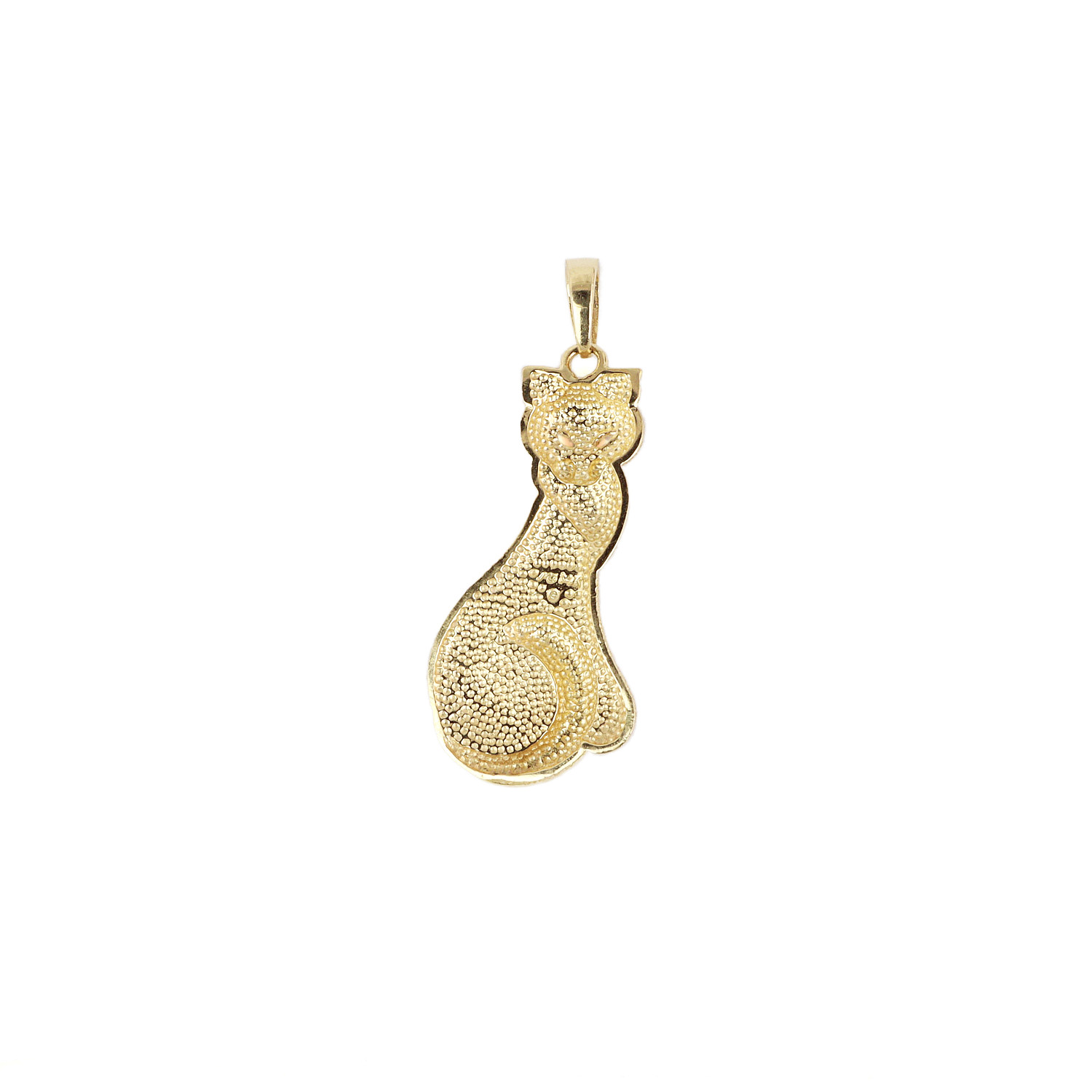 Gallery image of this Women’s 14k Yellow Gold Cat Pendant