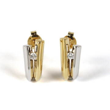 Featured image of this Women’s 14k Yellow & White Gold Stud Earrings