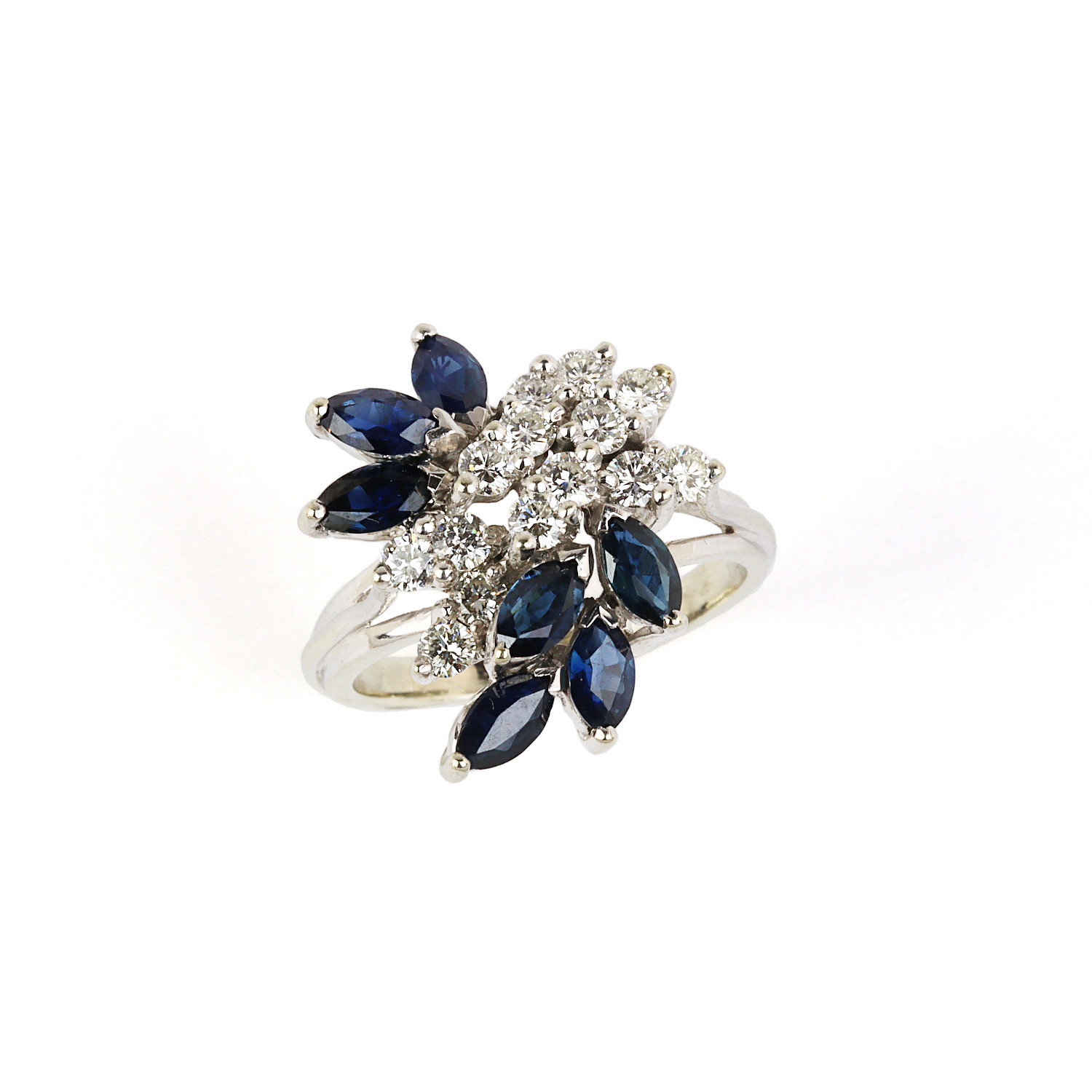 Featured image of this Women’s 14k White Gold Diamond, Sapphire Ring