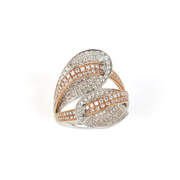 Featured image of this Women’s 14k White & Rose Gold Diamond Ring