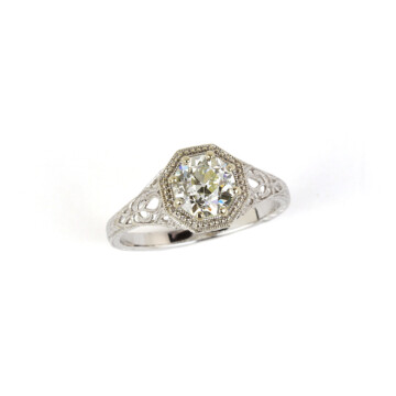 Featured image of this Women’s 14k White Gold Diamond Ring, EGL Cert