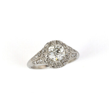Featured image of this Women’s Vintage Platinum Diamond Ring, EGL Cert