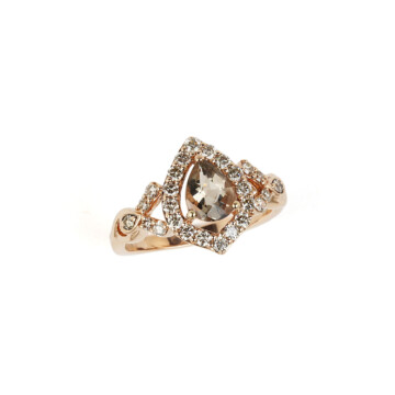 Featured image of this LeVian Women’s 14k Rose Gold, Diamond, Quartz Ring