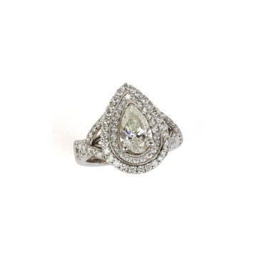 Featured image of this Women’s 14k White Gold Diamond Ring, EGL Cert