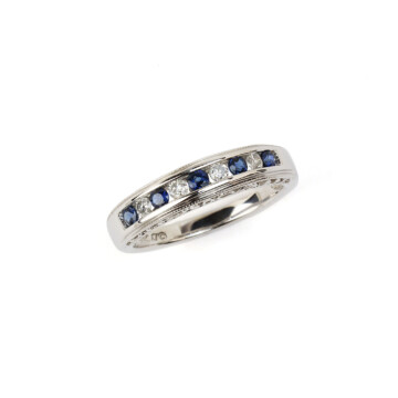 Featured image of this Women’s 14k White Gold Diamond, Sapphire Ring