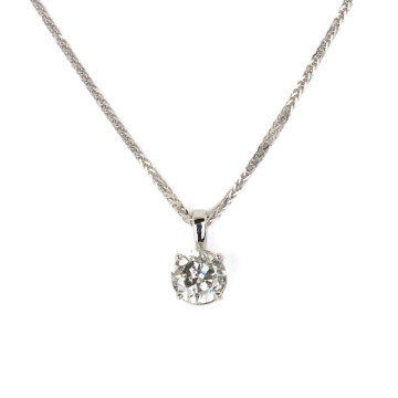 Featured image of this Women’s 14k White Gold Diamond Pendant Necklace