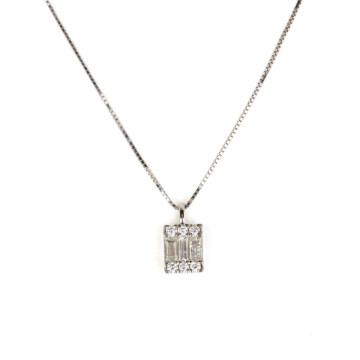 Featured image of this Women’s 14k White Gold Diamond Pendant Necklace