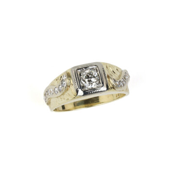 Featured image of this Women’s 14k Yellow & White Gold Diamond Ring