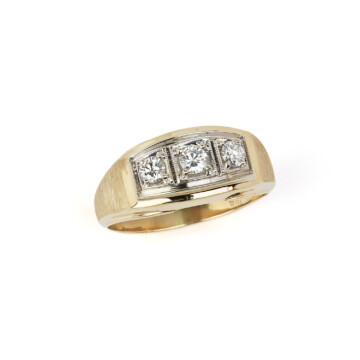Featured image of this Men’s 14k Yellow & White Gold Diamond Ring
