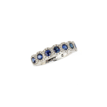 Featured image of this Women’s 14k White Gold Diamond, Sapphire Ring