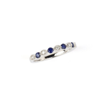 Featured image of this Women’s 14k White Gold Diamond, Sapphire Ring
