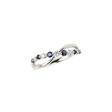 Featured image of this Women’s 14k White Gold Diamond, Sapphire Ring