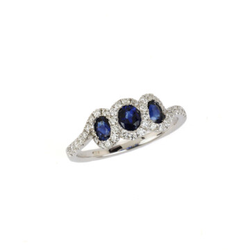 Featured image of this Women’s 14k White Gold Diamond, Sapphire Ring