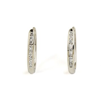 Featured image of this Women’s 14k White Gold Diamond Hoop Earrings