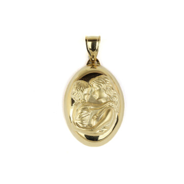 Featured image of this Women’s 14k Yellow Gold Mother & Child Pendant
