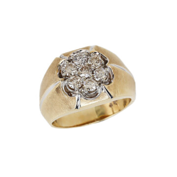 Featured image of this Men’s 14k Yellow & White Gold Diamond Ring