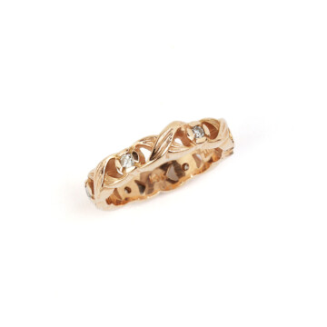 Featured image of this Women’s 14k Rose Gold Diamond Band Ring