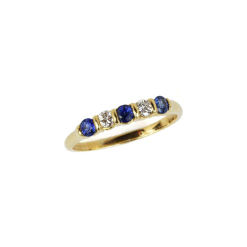 Featured image of this Women’s 18k Yellow Gold, Diamond, Sapphire Ring