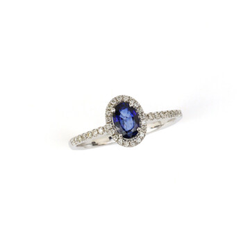 Featured image of this Women’s 14k White Gold Diamond, Sapphire Ring