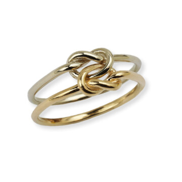 Featured image of this Women’s 14k Yellow & White Gold Knot Band Ring