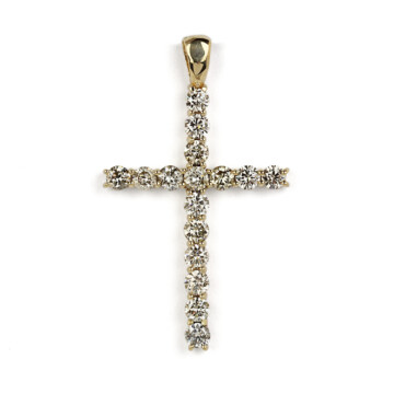 Featured image of this Women’s 10k Yellow Gold Diamond Cross Pendant