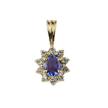 Featured image of this Women’s 14k Yellow Gold Diamond, Tanzanite Pendant