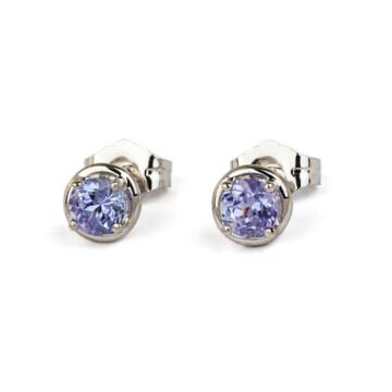 Featured image of this Women’s 14k White Gold Tanzanite Stud Earrings