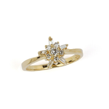 Featured image of this Women’s 14k Yellow Gold Diamond Star Ring