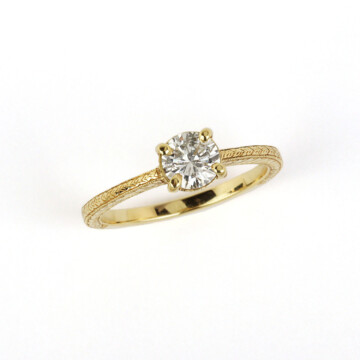 Featured image of this Women’s 14k Yellow Gold Diamond Ring EGL Cert.