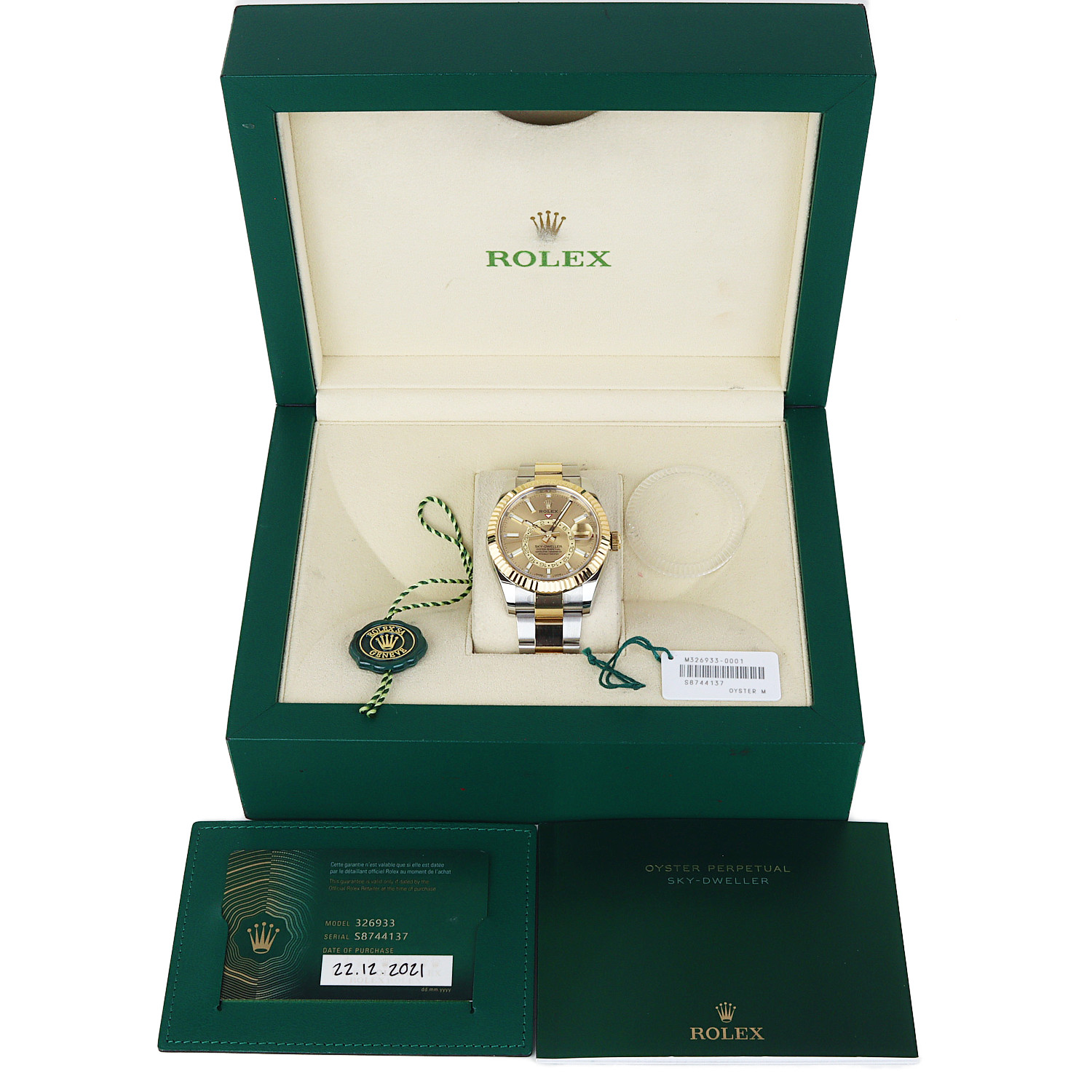 Gallery image of this Men’s Rolex 18k Yellow Gold, Stainless Steel Sky Dweller Wristwatch – 42mm Case