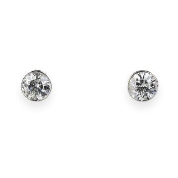 Featured image of this Women’s 14k White Gold Diamond Screwback Stud Earrings