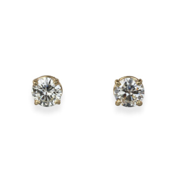Featured image of this Women’s 14k Yellow Gold Diamond Stud Earrings