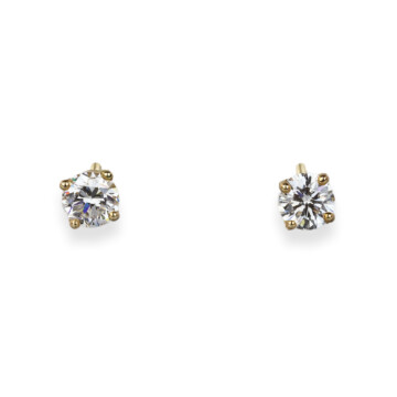 Featured image of this Women’s 14k Yellow Gold Diamond Screwback Stud Earrings