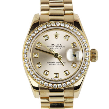 Featured image of this Women’s Rolex 18k Gold Datejust Diamond Wristwatch – 26mm Case