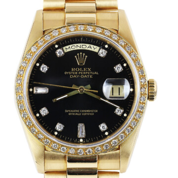 Featured image of this Men’s 18k Yellow Gold President Rolex Wristwatch – 36mm Case