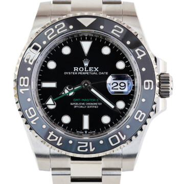 Featured image of this Men’s Stainless Steel Rolex GMT Master II Bruce Wayne Wristwatch – 40mm Case