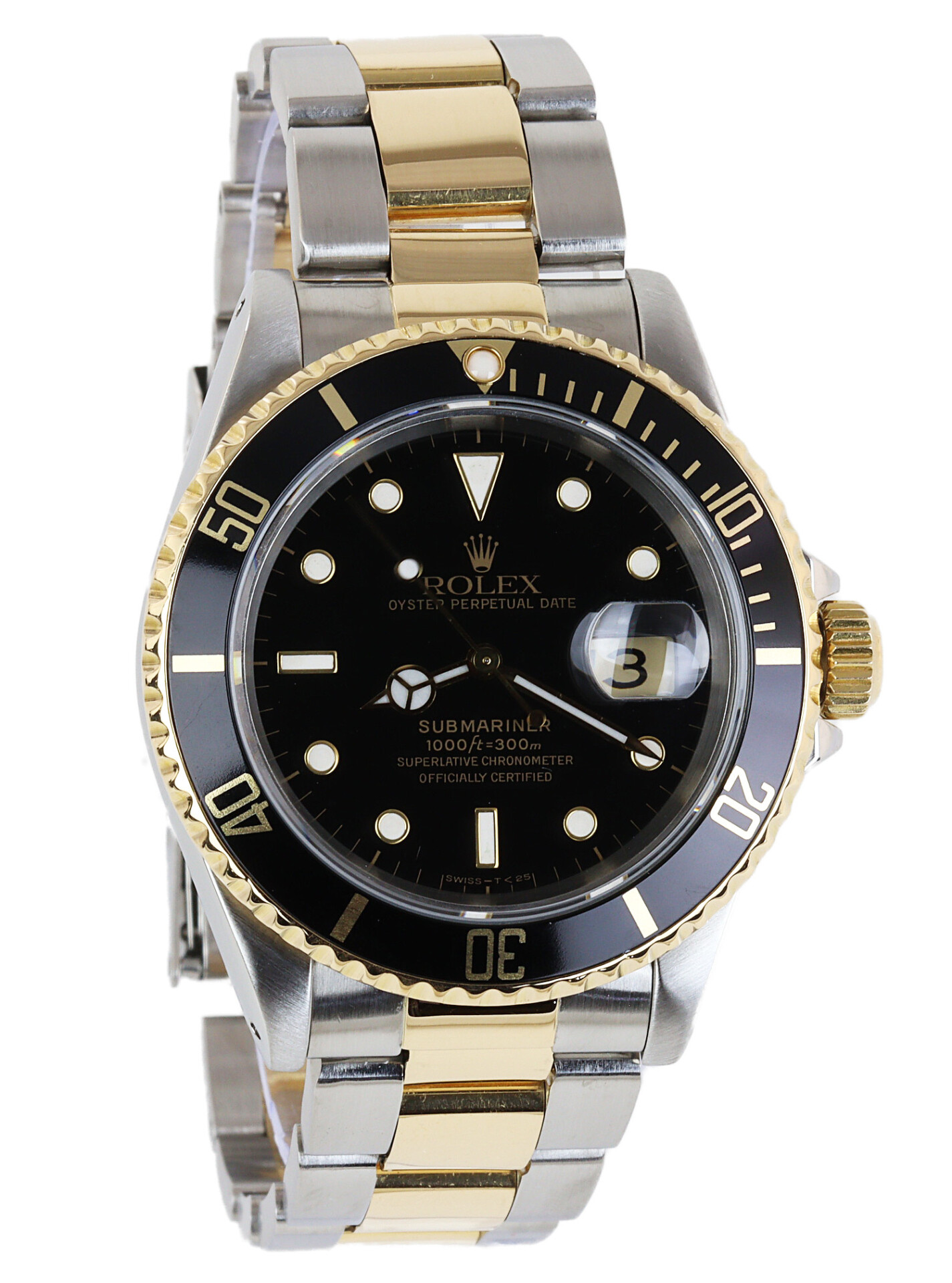 Gallery image of this Men’s 18k Yellow Gold, Stainless Steel Submariner Rolex Wristwatch – 40mm Case