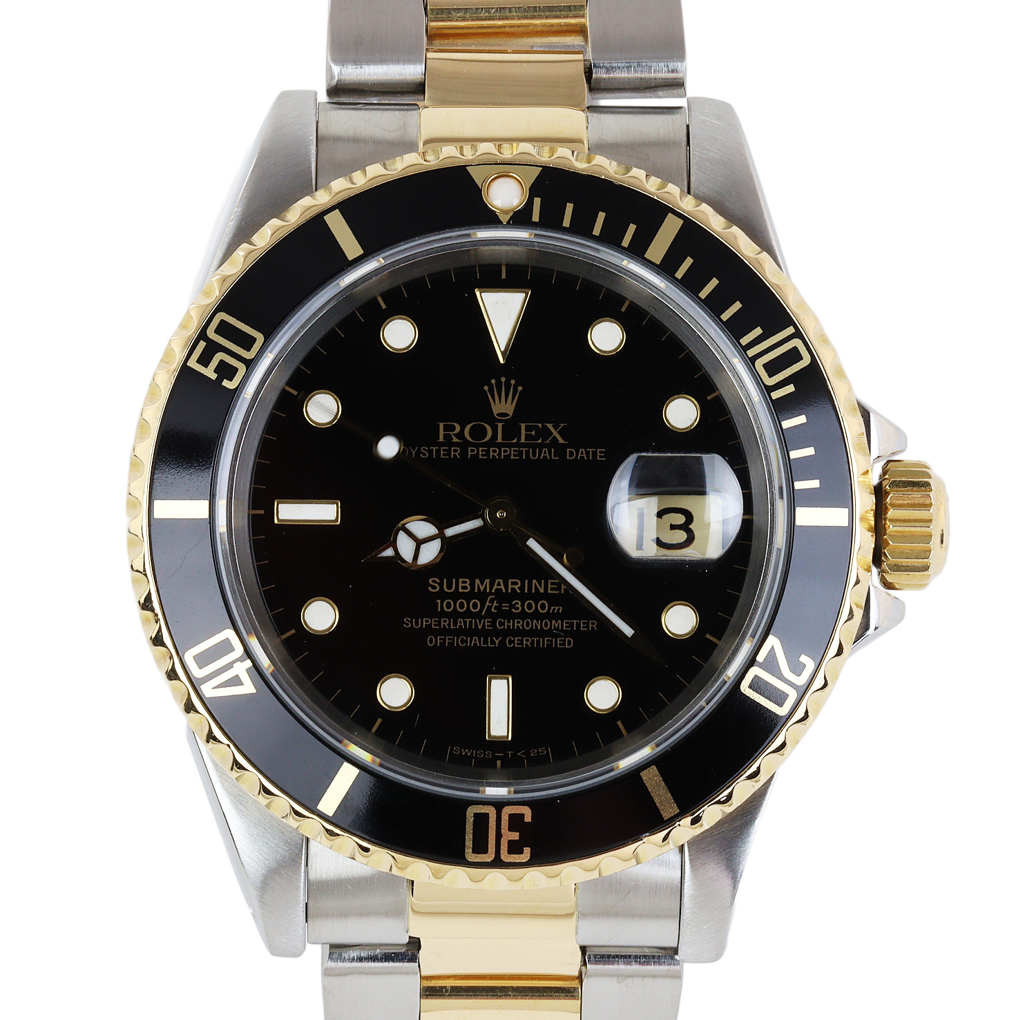 Featured image of this Men’s 18k Yellow Gold, Stainless Steel Submariner Rolex Wristwatch – 40mm Case