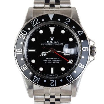 Featured image of this Men’s Stainless Steel GMT Master Rolex Wristwatch – 39mm Case