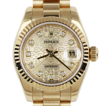 Featured image of this Women’s 18k Yellow Gold Diamond Datejust Anniv. Rolex Wristwatch – 26mm Case