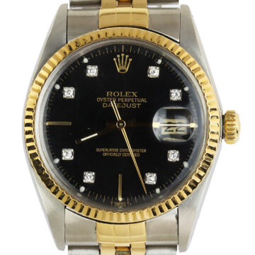Featured image of this Men’s 18k Yellow Gold, Stainless Steel Datejust Rolex Wristwatch – 36mm Case