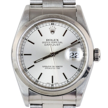 Featured image of this Men’s Stainless Steel Datejust Rolex Wristwatch – 35mm Case