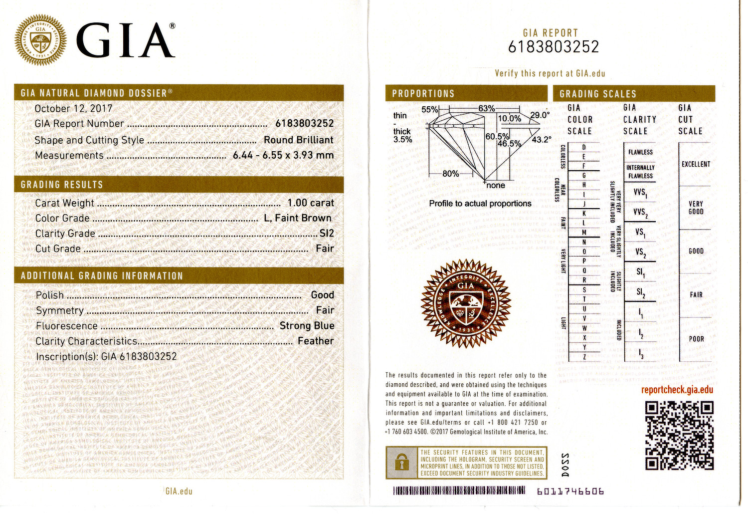 Gallery image of this GIA Certified 1.00ct Round Brilliant Cut Diamond L/SI2