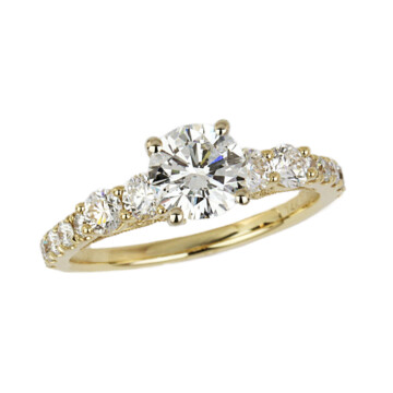 Featured image of this Women’s 14k Yellow Gold Diamond Bridal Ring GIA Cert