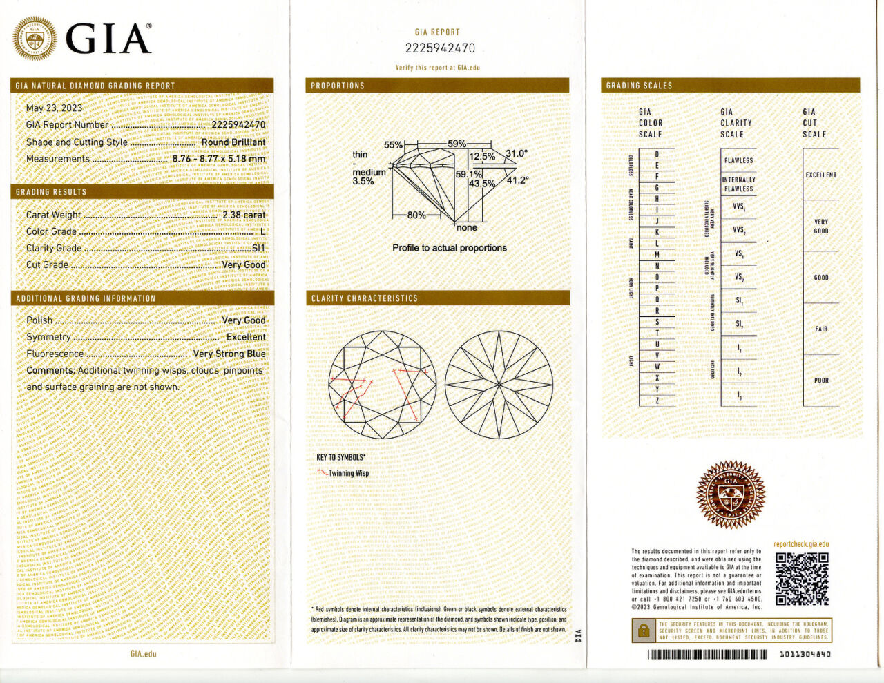 Gallery image of this GIA Certified 2.38ct Round Brilliant Cut Diamond L/SI1