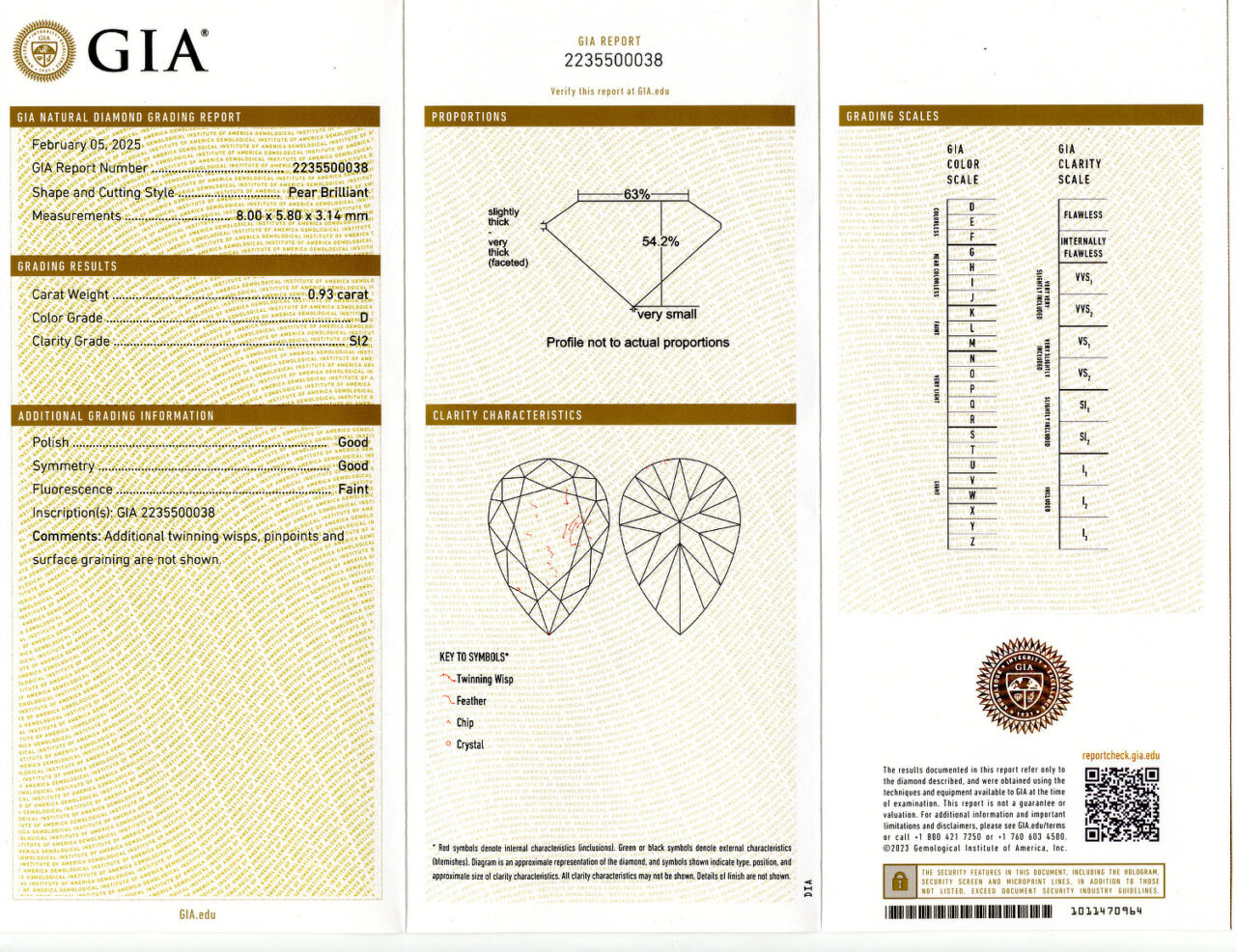 Gallery image of this GIA Certified 0.93ct Pear Brilliant Cut Diamond D/SI2