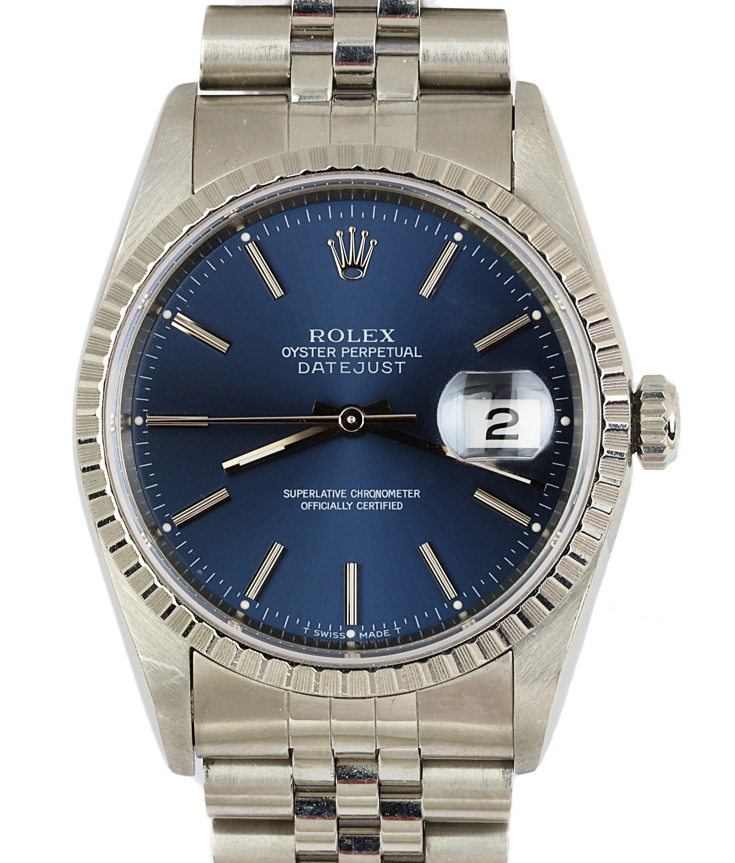 Featured image of this Men’s Stainless Steel Datejust Rolex Wristwatch – 35mm Case