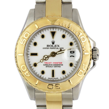 Featured image of this Women’s 18k Yellow Gold, Stainless Steel Yacht-Master Rolex Wristwatch – 30mm Case