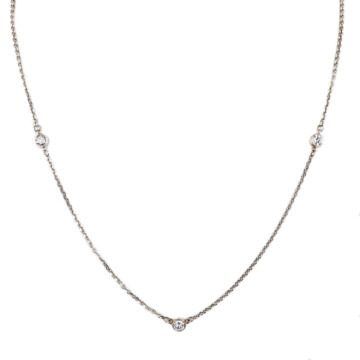 Featured image of this Women’s 14k White Gold Diamond Station Necklace